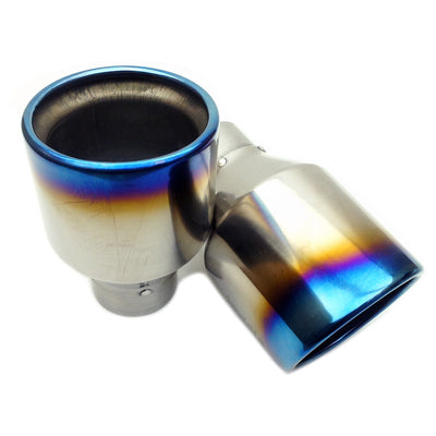 Invidia Gemini Cat Cack Exhaust - Nissan 350Z Z33 02-09 HS02N3ZGIT Straight Cut Titanium Blue Tips