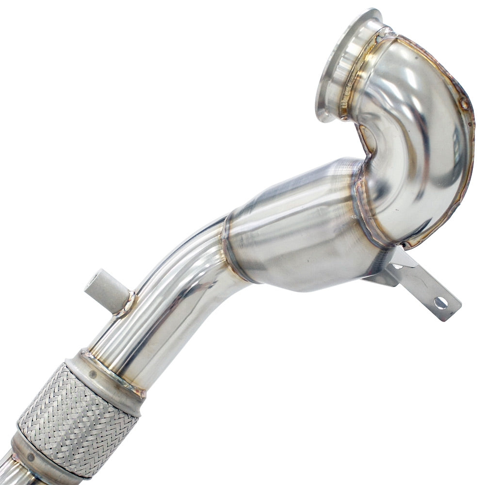 Q300 Valved Turbo Back Exhaust w/Oval Tips - VW Golf R Mk7