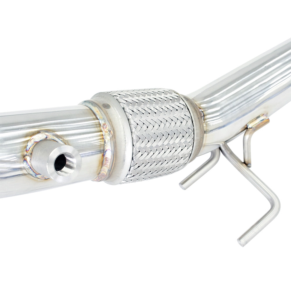 Q300 Valved Turbo Back Exhaust w/Oval Tips - VW Golf R Mk7