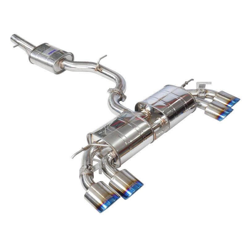 Q300 Valved Turbo Back Exhaust w/Oval Tips - VW Golf R Mk7