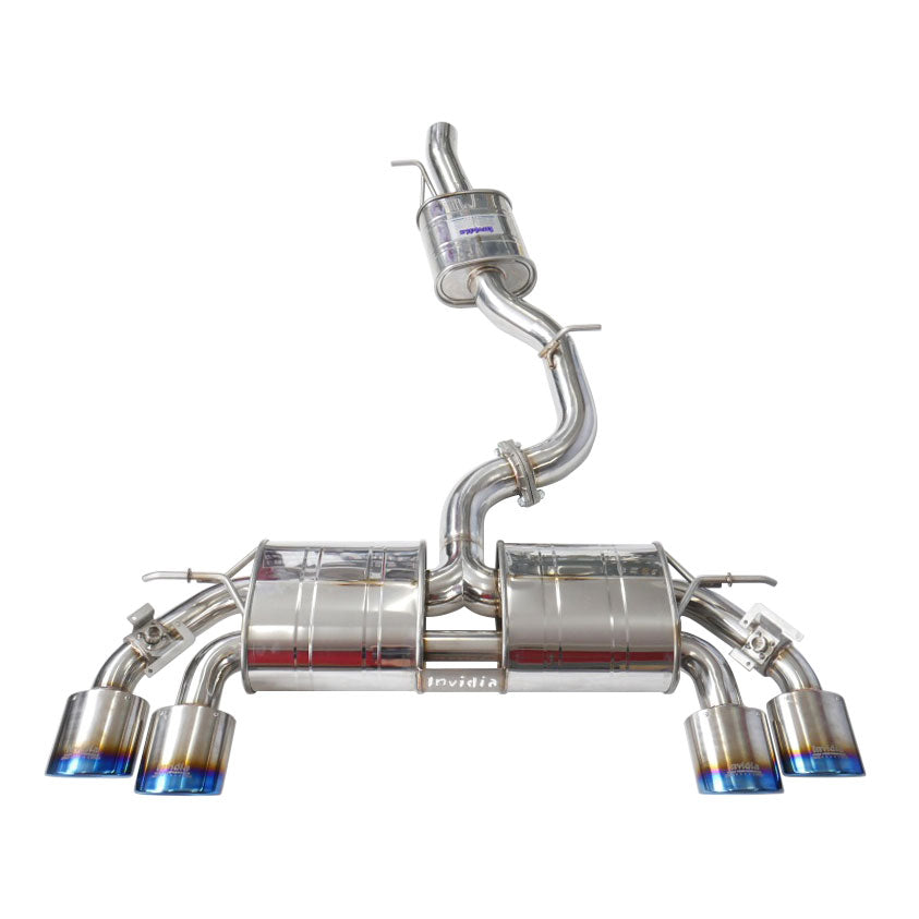 Q300 Valved Turbo Back Exhaust w/Oval Tips - VW Golf R Mk7