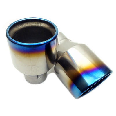 Invidia Gemini Cat Cack Exhaust - Nissan 350Z Z33 02-09 HS03IG3GID Rolled Titanium Blue Tips
