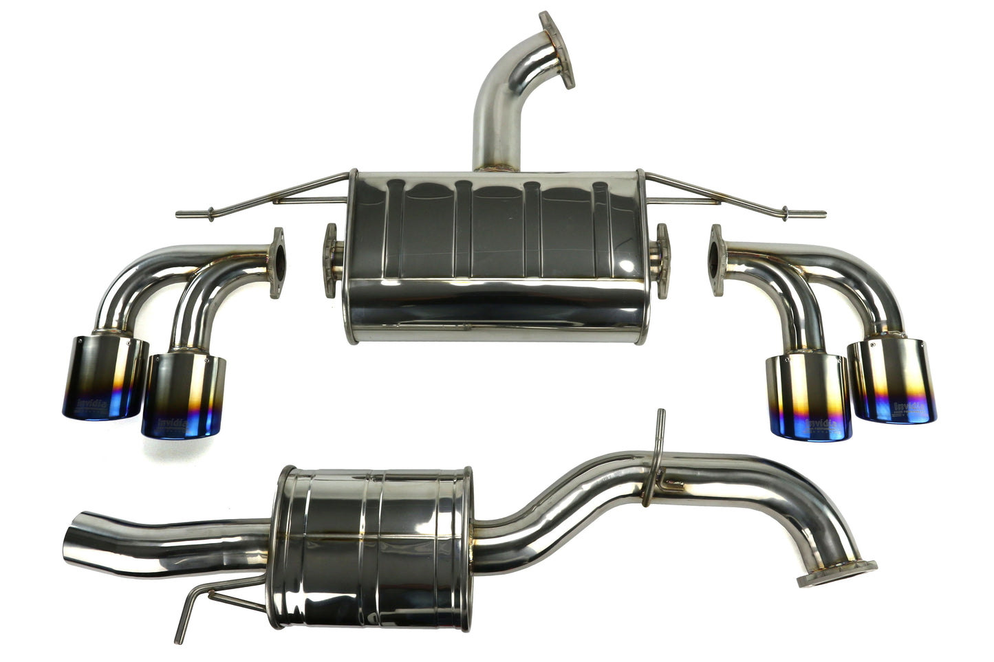 Q300 Non-Valved Turbo Back Exhaust w/Oval Tips - VW Golf R Mk7